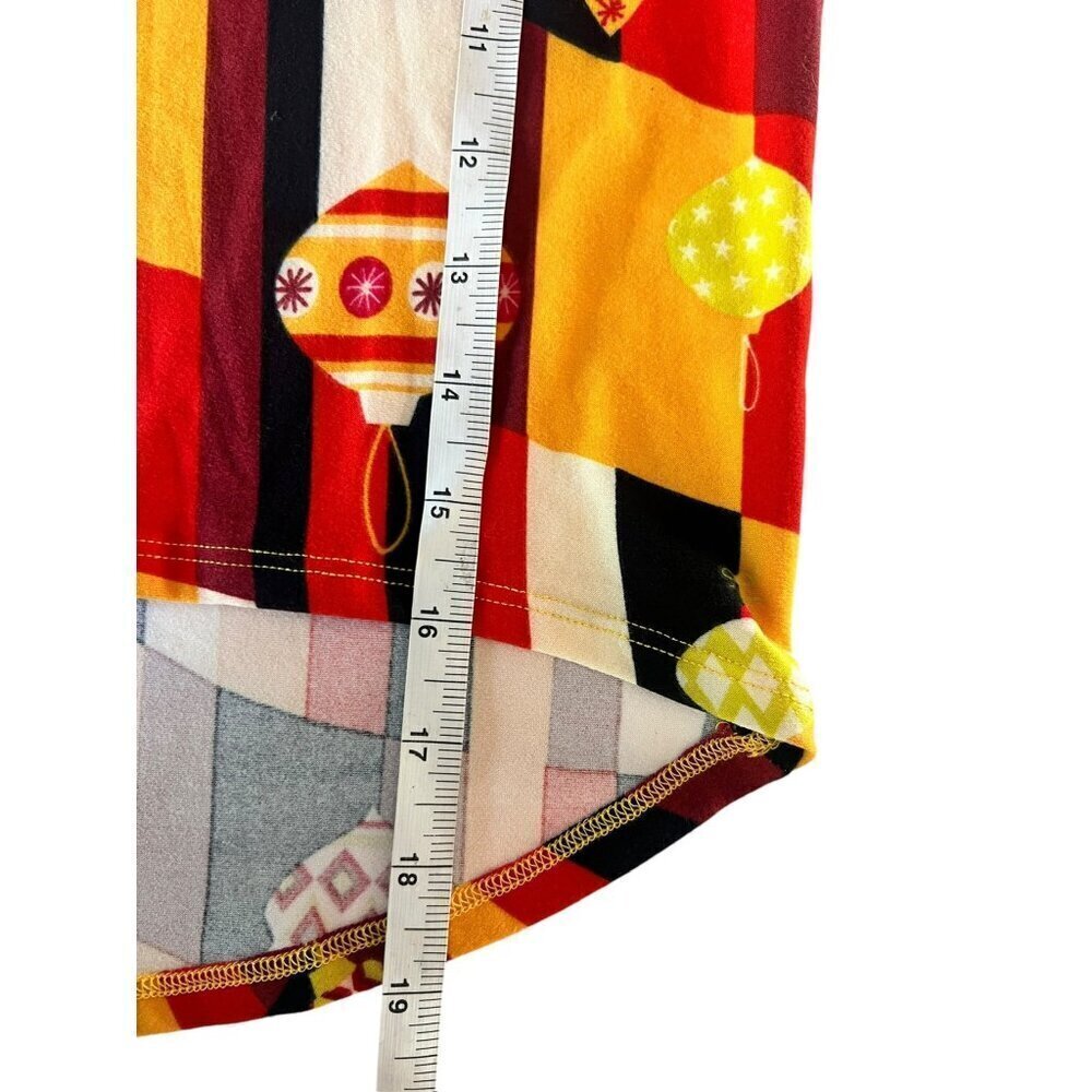 LuLaRoe Gracie Girls Red, Black & Yellow Top - Picture 5 of 6